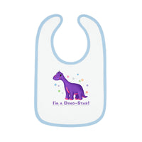 DINO-BUDDIES® - I'm a Dino-Star® with Casey (Brachiosaurus) - Baby Contrast Trim Jersey Bib