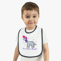 DINO-BUDDIES® - I'm a Dino-Star® with Emily (Apatosaurus) - Baby Contrast Trim Jersey Bib