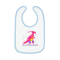 DINO-BUDDIES® - I'm a Dino-Star® with Jamie (Parasaurolophus) - Baby Contrast Trim Jersey Bib