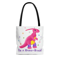 DINO-BUDDIES® - I'm a Dino-Star!® with Jamie (Parosaurolophus) - Tote Bag (Gusseted)