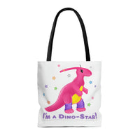 DINO-BUDDIES® - I'm a Dino-Star!® with Jamie (Parosaurolophus) - Tote Bag (Gusseted)