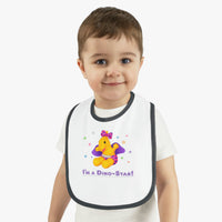 DINO-BUDDIES® - I'm a Dino-Star® with Lisi (Pterodactyl) - Baby Contrast Trim Jersey Bib