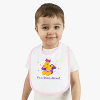 DINO-BUDDIES® - I'm a Dino-Star® with Lisi (Pterodactyl) - Baby Contrast Trim Jersey Bib