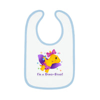 DINO-BUDDIES® - I'm a Dino-Star® with Lisi (Pterodactyl) Flying - Baby Contrast Trim Jersey Bib