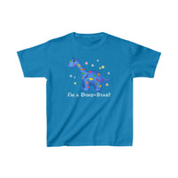 DINO-BUDDIES® - I'm a Dino-Star!® with Patches (Apatosaurus) - Cute Dinosaur T-Shirt Youth