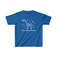 DINO-BUDDIES® - I'm a Dino-Star!® with Patches (Apatosaurus) - Cute Dinosaur T-Shirt Youth
