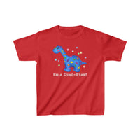 DINO-BUDDIES® - I'm a Dino-Star!® with Patches (Apatosaurus) - Cute Dinosaur T-Shirt Youth