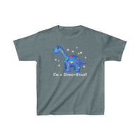 DINO-BUDDIES® - I'm a Dino-Star!® with Patches (Apatosaurus) - Cute Dinosaur T-Shirt Youth