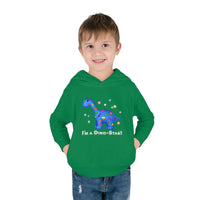 DINO-BUDDIES® - I'm a Dino-Star® with Patches (Apatosaurus) - Toddler Pullover Fleece Hoodie