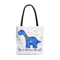 DINO-BUDDIES® - I'm a Dino-Star!® with Patches (Apatosaurus) - Tote Bag (Gusseted)