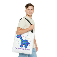 DINO-BUDDIES® - I'm a Dino-Star!® with Patches (Apatosaurus) - Tote Bag (Gusseted)
