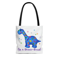 DINO-BUDDIES® - I'm a Dino-Star!® with Patches (Apatosaurus) - Tote Bag (Gusseted)