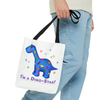 DINO-BUDDIES® - I'm a Dino-Star!® with Patches (Apatosaurus) - Tote Bag (Gusseted)
