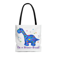 DINO-BUDDIES® - I'm a Dino-Star!® with Patches (Apatosaurus) - Tote Bag (Gusseted)
