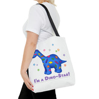 DINO-BUDDIES® - I'm a Dino-Star!® with Patches (Apatosaurus) - Tote Bag (Gusseted)