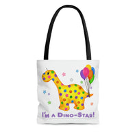 DINO-BUDDIES® - I'm a Dino-Star!® with Rollo (Apatosaurus) - Tote Bag (Gusseted)