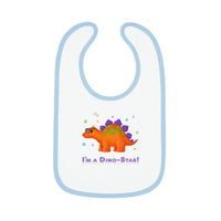 DINO-BUDDIES® - I'm a Dino-Star® with Stanley (Stegosaurus) - Baby Contrast Trim Jersey Bib