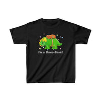 DINO-BUDDIES® - I'm a Dino-Star!® with Trey (Triceratops) - Cute Dinosaur T-Shirt Youth