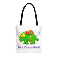 DINO-BUDDIES® - I'm a Dino-Star!® with Trey (Triceratops) - Tote Bag (Gusseted)