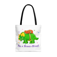 DINO-BUDDIES® - I'm a Dino-Star!® with Trey (Triceratops) - Tote Bag (Gusseted)