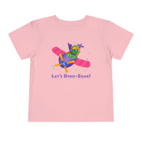 DINO-BUDDIES® - Let's Dino-Soar!™ with Trey (T-Rex Tyrannosaurus) in Airplane - Cute Dinosaur T-Shirt Toddler