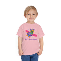 DINO-BUDDIES® - Let's Dino-Soar!™ with Trey (T-Rex Tyrannosaurus) in Airplane - Cute Dinosaur T-Shirt Toddler