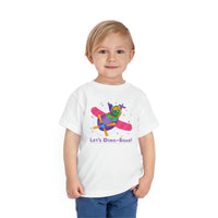 DINO-BUDDIES® - Let's Dino-Soar!™ with Trey (T-Rex Tyrannosaurus) in Airplane - Cute Dinosaur T-Shirt Toddler