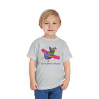 DINO-BUDDIES® - Let's Dino-Soar!™ with Trey (T-Rex Tyrannosaurus) in Airplane - Cute Dinosaur T-Shirt Toddler