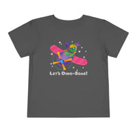 DINO-BUDDIES® - Let's Dino-Soar!™ with Trey (T-Rex Tyrannosaurus) in Airplane - Cute Dinosaur T-Shirt Toddler
