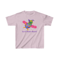 DINO-BUDDIES® - Let's Dino-Soar!™ with Trey (T-Rex Tyrannosaurus) in Airplane - Cute Dinosaur T-Shirt Youth