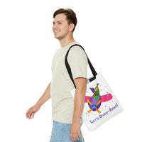 DINO-BUDDIES® - Let's Dino-Soar!™ with Trey (T-Rex Tyrannosaurus) in Airplane - Tote Bag (Gusseted)