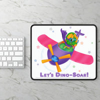 DINO-BUDDIES® - Let's Dino-Soar™ with Trey (Triceratops) in Airplane - Gaming Mouse Pad