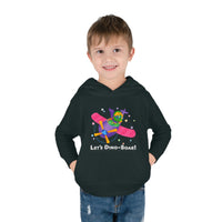 DINO-BUDDIES® - Let's Dino-Soar™ with Trey (Triceratops) in Airplane - Toddler Pullover Fleece Hoodie