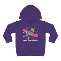 DINO-BUDDIES® - Let's Dino-Soar™ with Trey (Triceratops) in Airplane - Toddler Pullover Fleece Hoodie