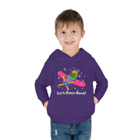 DINO-BUDDIES® - Let's Dino-Soar™ with Trey (Triceratops) in Airplane - Toddler Pullover Fleece Hoodie