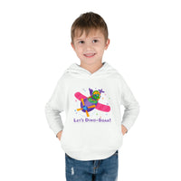 DINO-BUDDIES® - Let's Dino-Soar™ with Trey (Triceratops) in Airplane - Toddler Pullover Fleece Hoodie