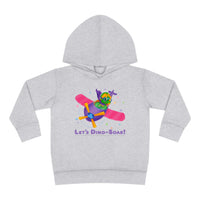 DINO-BUDDIES® - Let's Dino-Soar™ with Trey (Triceratops) in Airplane - Toddler Pullover Fleece Hoodie