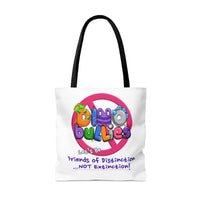 DINO-BUDDIES® - No Dino-BuLLies® Allowed! Let's Be Friends of Distinction ...NOT Extinction! - Tote Bag (Gusseted)