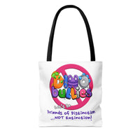 DINO-BUDDIES® - No Dino-BuLLies® Allowed! Let's Be Friends of Distinction ...NOT Extinction! - Tote Bag (Gusseted)