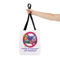 DINO-BUDDIES® - No Dino-BuLLies® Allowed! Let's Be Friends of Distinction ...NOT Extinction! - Tote Bag (Gusseted)