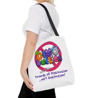 DINO-BUDDIES® - No Dino-BuLLies® Allowed! Let's Be Friends of Distinction ...NOT Extinction! - Tote Bag (Gusseted)