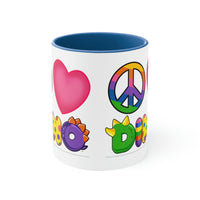 DINO-BUDDIES® - Peace Love DINO™ - Accent Coffee Mug, 11oz