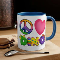 DINO-BUDDIES® - Peace Love DINO™ - Accent Coffee Mug, 11oz