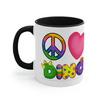 DINO-BUDDIES® - Peace Love DINO™ - Accent Coffee Mug, 11oz