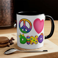 DINO-BUDDIES® - Peace Love DINO™ - Accent Coffee Mug, 11oz
