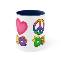 DINO-BUDDIES® - Peace Love DINO™ - Accent Coffee Mug, 11oz
