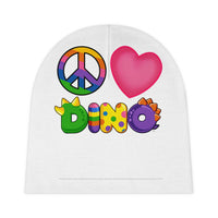DINO-BUDDIES® - Peace Love DINO™ - Baby Beanie (AOP)