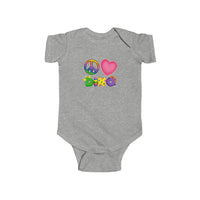 DINO-BUDDIES® - Peace Love DINO™ - Infant Fine Jersey Bodysuit