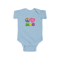 DINO-BUDDIES® - Peace Love DINO™ - Infant Fine Jersey Bodysuit