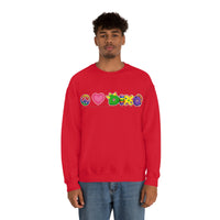 DINO-BUDDIES® - Peace Love DINO™ (One-Line) - Unisex Adult Crewneck Sweatshirt